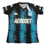 Camiseta Fútbol Racing Club Kombat Player Home Kappa Mujer