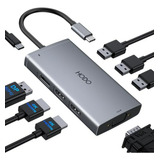 Estación Acoplamiento Usb C Compatible Con Dell, Hp, Lenovo 