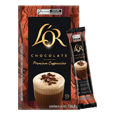Capuccino Chocolate Lor Cafe Soluvel 8 Saches, Individual | MercadoLivre