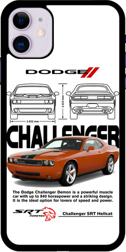 Funda Celular Auto Dodge Challenger Srt Hellcat Naranja #2