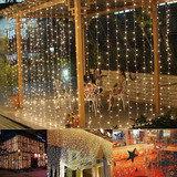 Cortina De Luces Led 3x2 Mts 16 Tiras Eventos Navidad Deco