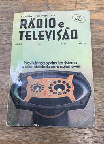 Antiga Revista Monitor De Radio E Tv- Nº 400- 1981- Nº 4361g