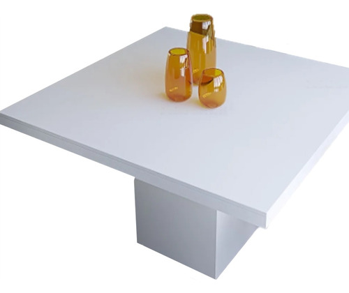 Mesa Comedor Laqueada Minimalista Madera Moderna 100cmx100cm