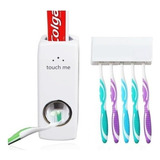 Dispenser Aplicador Pasta Dente Creme Dental Suporte Escovas Cor Branco