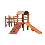 Casinha Madeira Tarzan Playground Eucalipto Tratado Modelo 3