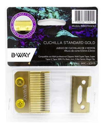 Cuchilla B Way Concava Compatible Maquina De Corte Wahl Gold