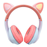 Auriculares Bluetooth Inalambricos Gamer Mic Oreja Gato Niño