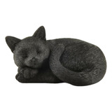 4.5 Pulgadas Durmiendo Negro Gato Acurrucado Pintado Ma...