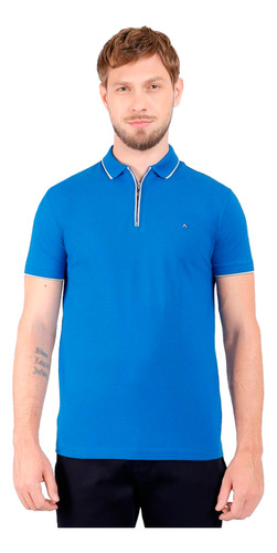 Camisa Polo Aramis Move Zip In24 Azul Masculino