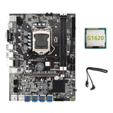 Placa Madre B75 Eth Mining, Adaptador Usb 8xpcie+cpu G1620+c