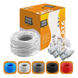 Cabo Rede Cat6 305m Cinza Furukawa Soho Plus + 50 Conec Capa