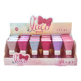 Lip Gloss Lacinho Vivai Box C/24 Unid Acabamento Brilhante Cor Branco