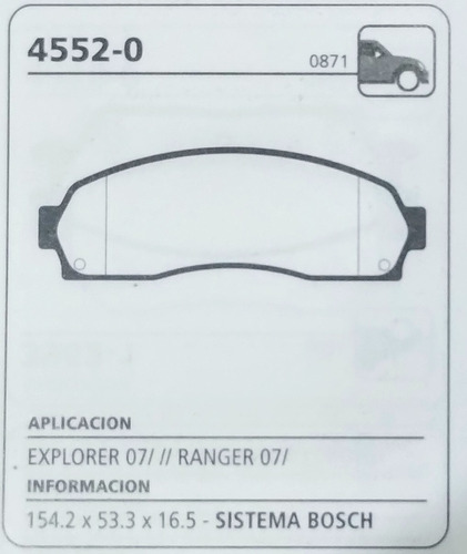 Pastillas Freno Litton P/ Ford Explorer 4x4 Trasero Foto 3