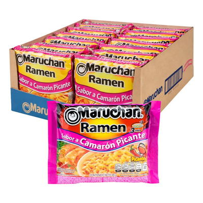 24 Pack Sopa Maruchan Ramen De Camarón Picante 85g Caja X 24 | MercadoLibre