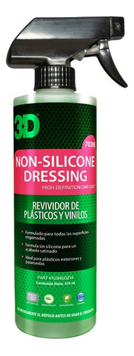 Revividor De Neumaticos Y Plasticos Sin Silicona 3d 470ml 