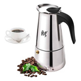  Cafetera Espresso Rs 6 Tazas Manual Acero Inoxidable