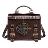 Bolso Steampunk De Cuero Bolso Bandolera Vintage Gótico