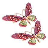 Broche Pin Insignias 2pcs Mariposa Mujer Ropa De Moda