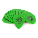 12 Lengüetas Dunlop Tortex 418r Estándar Para Guitarra (0,88 Mm), Color Verde