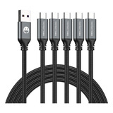 Paquete De 5 Cables Usb C De 10 Pies, Extralargo De Usb A A