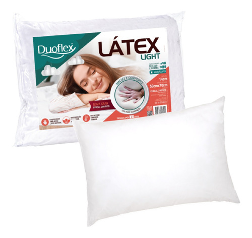 Kit 10 Unidades - Travesseiro Látex Light Da Duoflex 