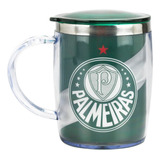 Caneca Térmica Tampa Time Palmeiras Licenciado 450 Ml Cor Verde