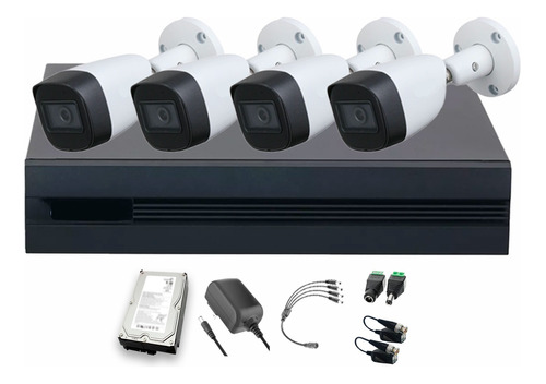 Dahua Kit De 4 Cámaras Seguridad Exterior Audio 5mp Hdd 3 Tb