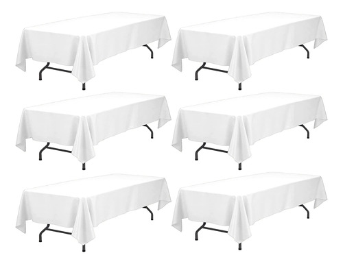 Wealuxe - Manteles Blancos Para Mesas Plegables De 6 Pies (p