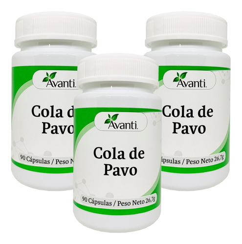 Pack X3 Cola De Pavo, 90 Cápsulas Vegetales, 100% Puro