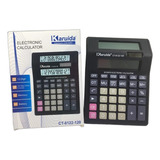 Calculadora Doble Pantalla Y Teclas Gigantes 12 Digitos Color Negro