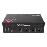 Conmutador Kvm Acceso Av 8k 2 Computadoras Monitor Con Hdmi