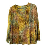 Blusa, Lycra Poliester, Animal Print, Talla Xxl