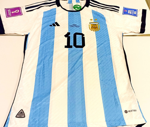 Camiseta Argentina Mundial Qatar 2022 Match Day Final Messi 
