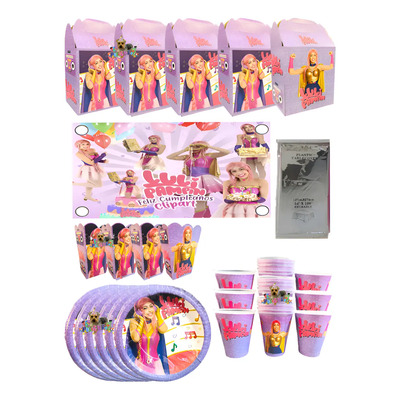 Platos Vaso Dulceros + Lona Mantel 82 Pz Fiesta 20 Invitados | Envío gratis