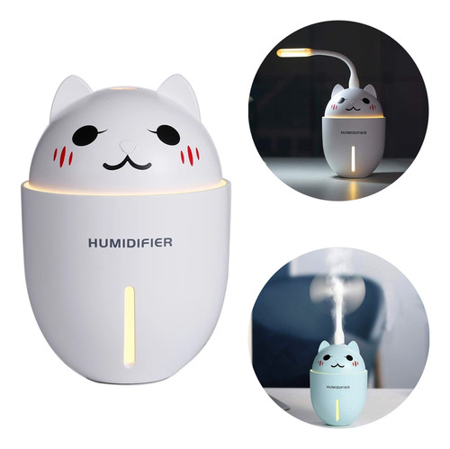 Humidificador Gato Mt8726 Con Mini Ventilador Y Linterna Usb