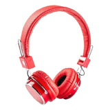 Auriculares Reproductor Mp3 Tarjeta Sd-fm Auriculares Bluetooth Color Rojo