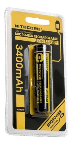 Nitecore 18650 Recarcable 3400ma/h Micro Usb