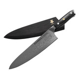 Kanka -cuchillo Chef Xl 25cm Acero Damasco 67 Capas C/ Funda