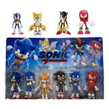 Cartela Sonic Com 6 Bonecos Tails Shadow Knuclke + Brinde