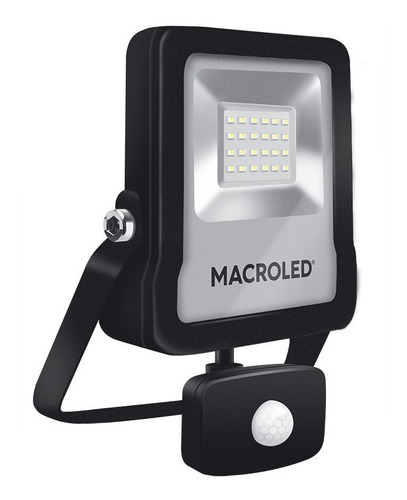 Macroled Reflector Led 20w Sensor Movimiento Fría 6500