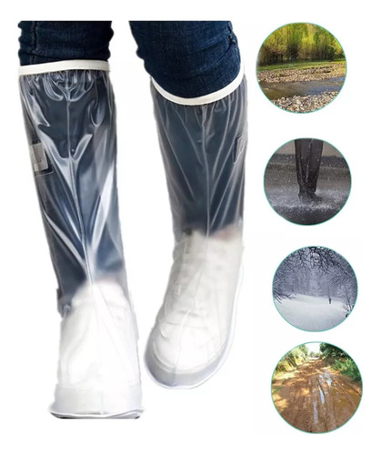 Bota Protector Pvc Impermeable Cubre Tenis Zapato Lluvia
