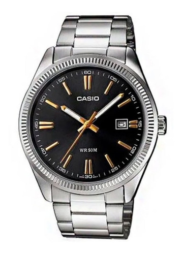 Reloj Casio Hombre Mtp-1302d-1a2 Fondo Negro 