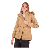 Parka Campera Mujer Gabardina Saco Con Capucha Corderito