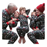 Conjunto De Pijama Navideño Familiar For Adultos Y Niños
