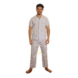 Pijama Hombre Camisero Manga Corta Pantalon Largo T/especial