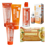 Kit Skincare Vitamina C - Clareador E Anti-idade - 6 Itens