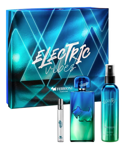 Set 3 Piezas Ferrioni Electric Vibes Edt Caballero