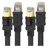 Senetem Cable Ethernet Cat 8 De 10 Pies, Paquete De 2 Unidad