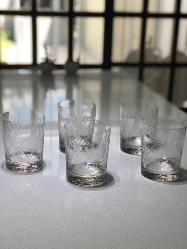 Vasos De Vidrio Con Dibujos Grabados