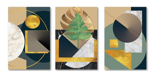 Cuadros Decorativos  Modernos    Golden Geometry